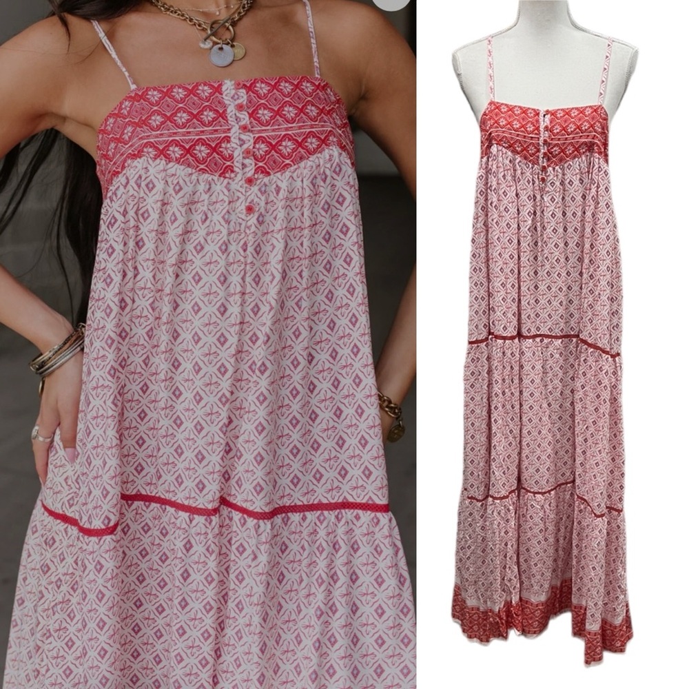 NWOT Three Bird Nest Solange Red Maxi Dress